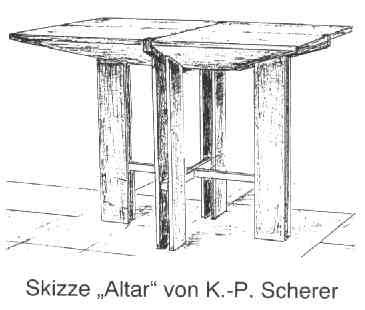 Skizze Altar von Klaus-Peter Scherer