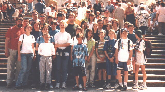 Gruppenfoto auf der Spanischen Treppe
